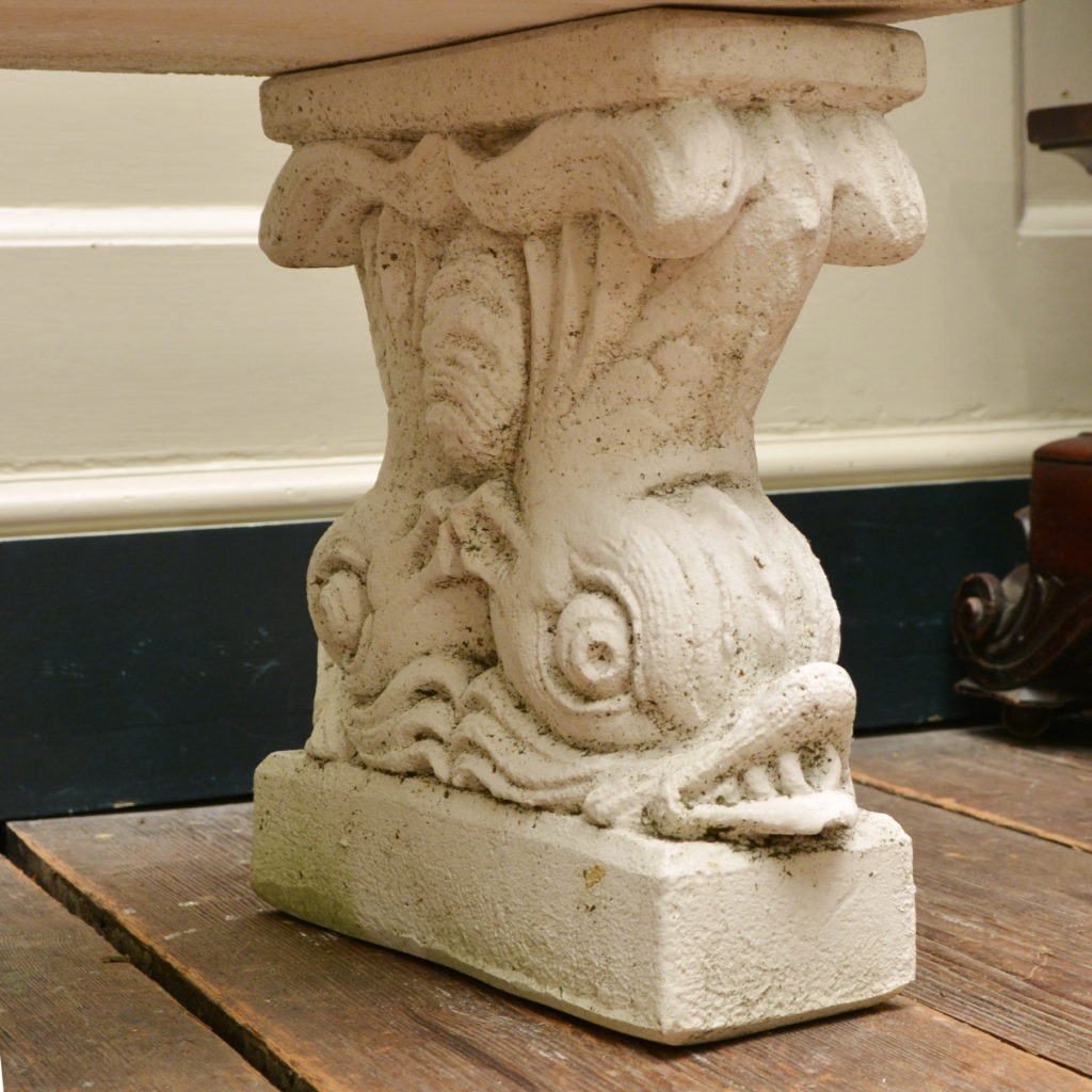 A reconstituted marble garden seat,-86517