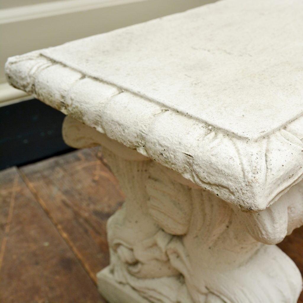 A reconstituted marble garden seat,-86519