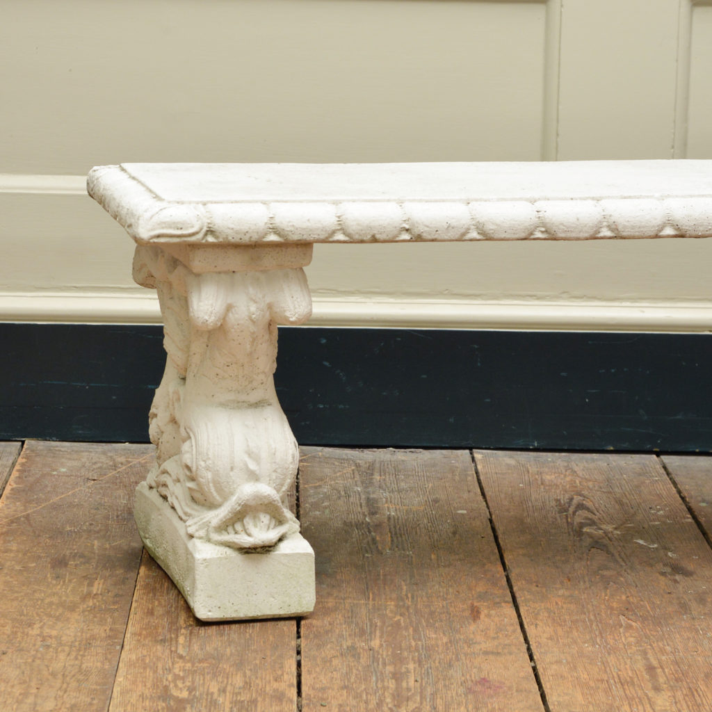 A reconstituted marble garden seat,-86521