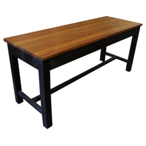 A plain Burmese Teak topped table-0