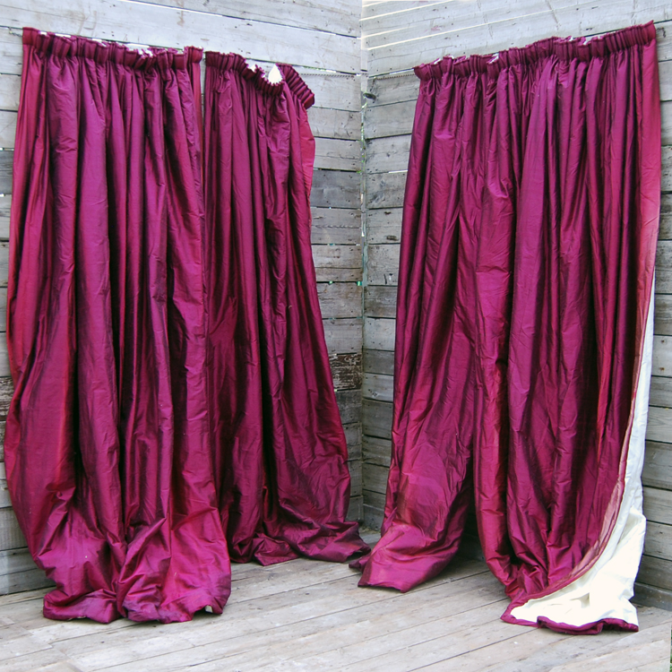 silk curtains