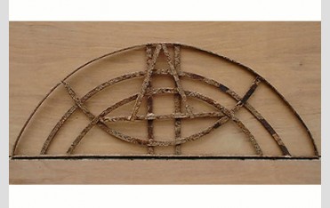19th century Mediterranean wrought iron overdoor panel at LASSCO Three Pigeons