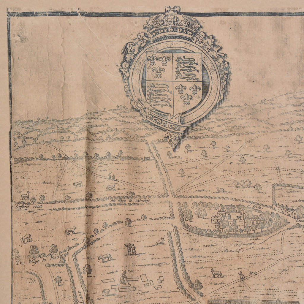 Framed bird’s-eye view showing London in 1560,-89243