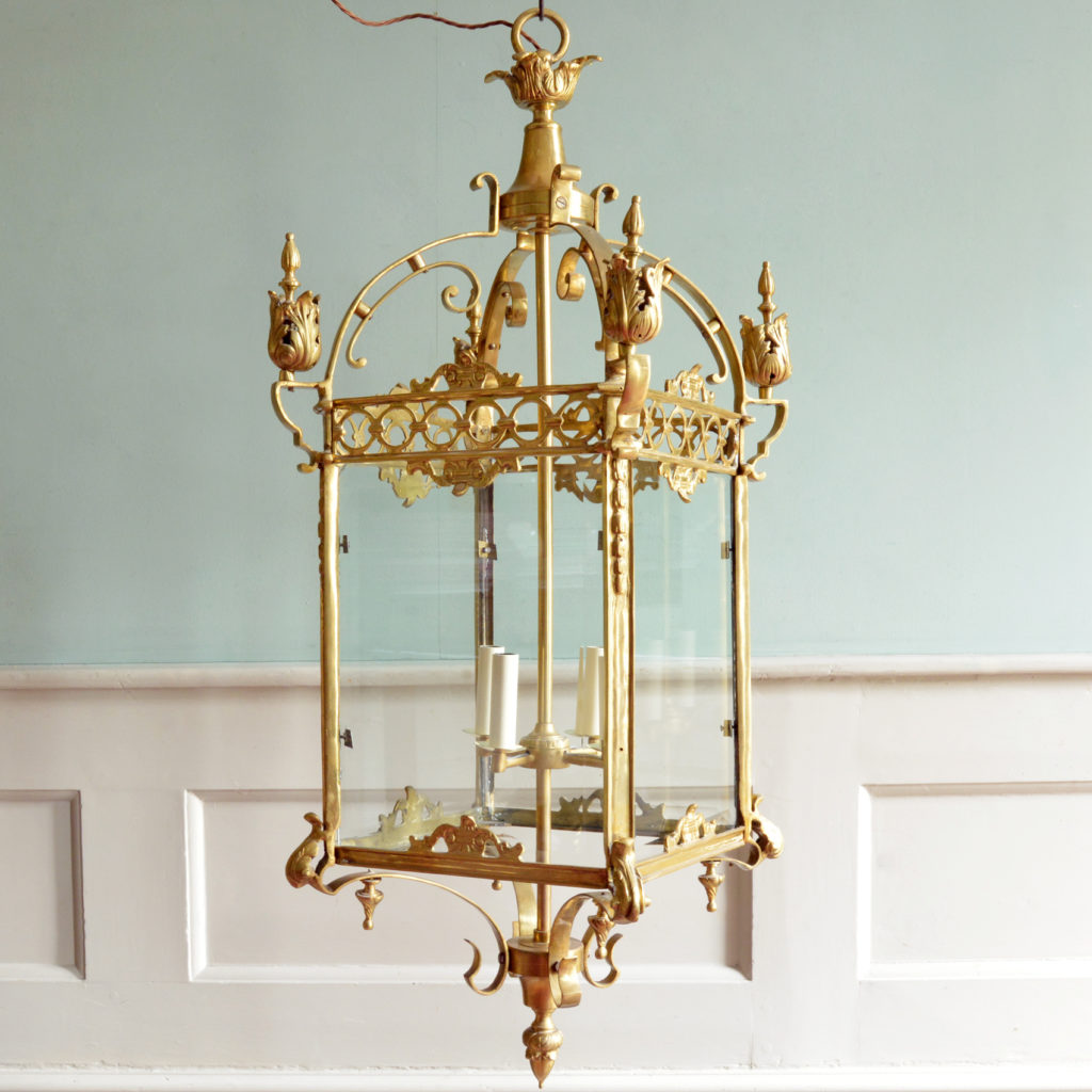 Brass hall lantern