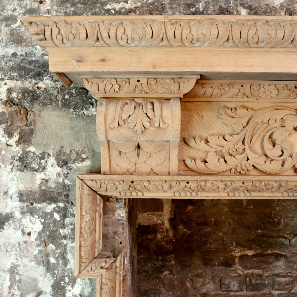 A George III carved fire surround,-90690