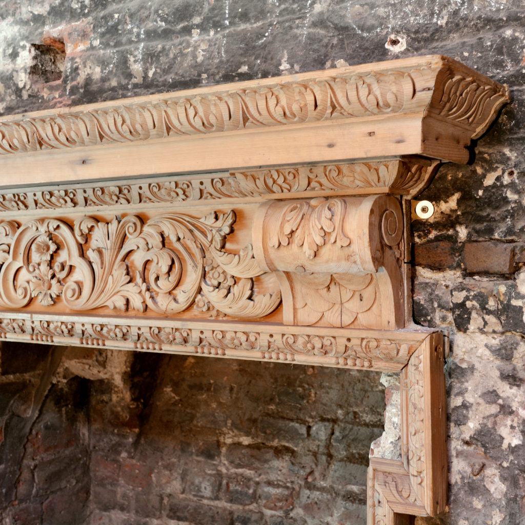 A George III carved fire surround,-90694