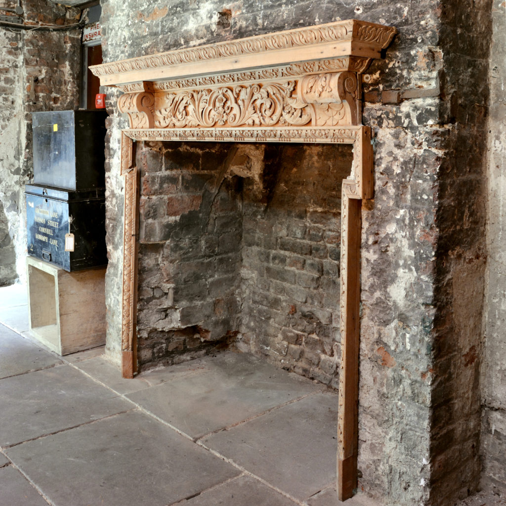A George III carved fire surround,-90687