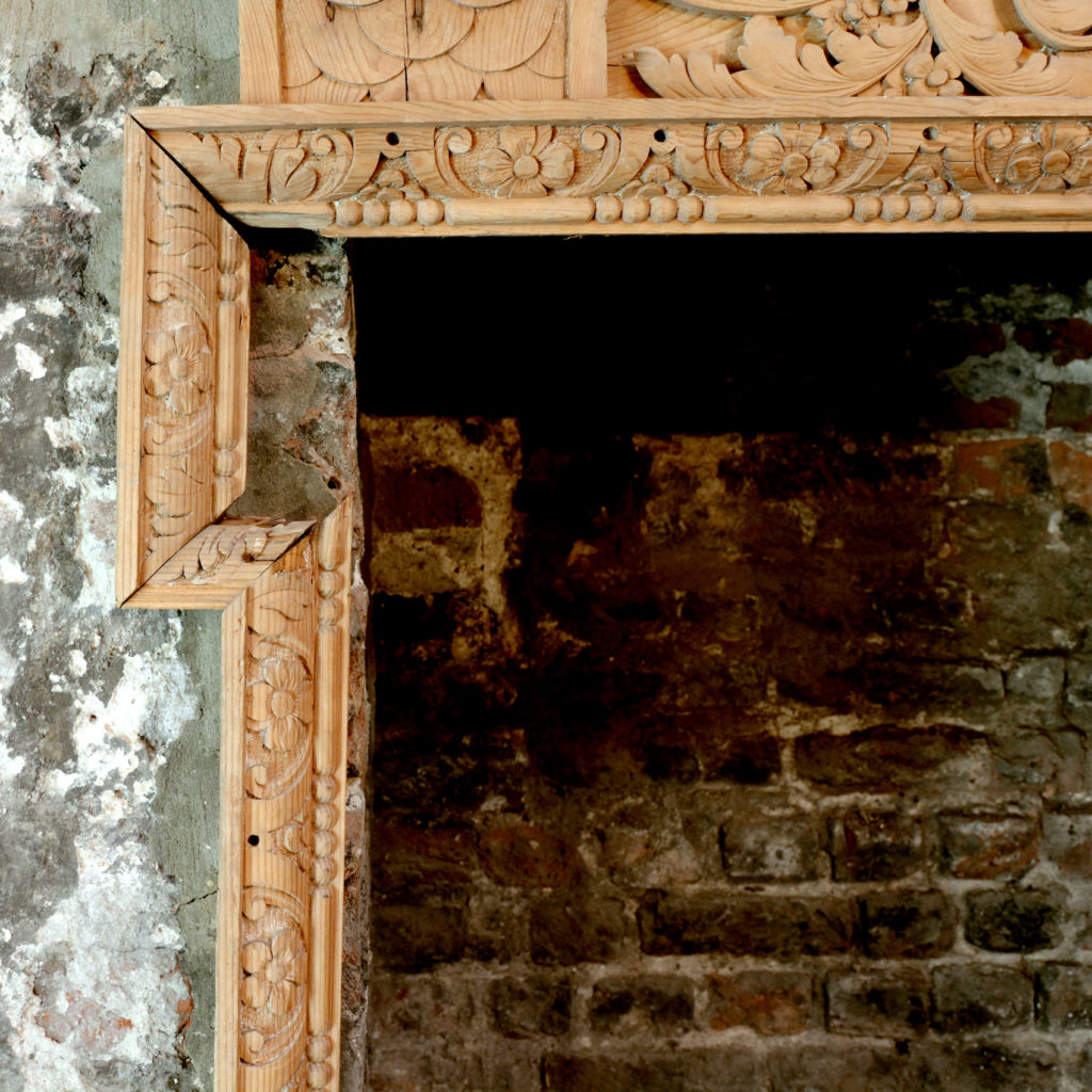 A George III carved fire surround,-90689