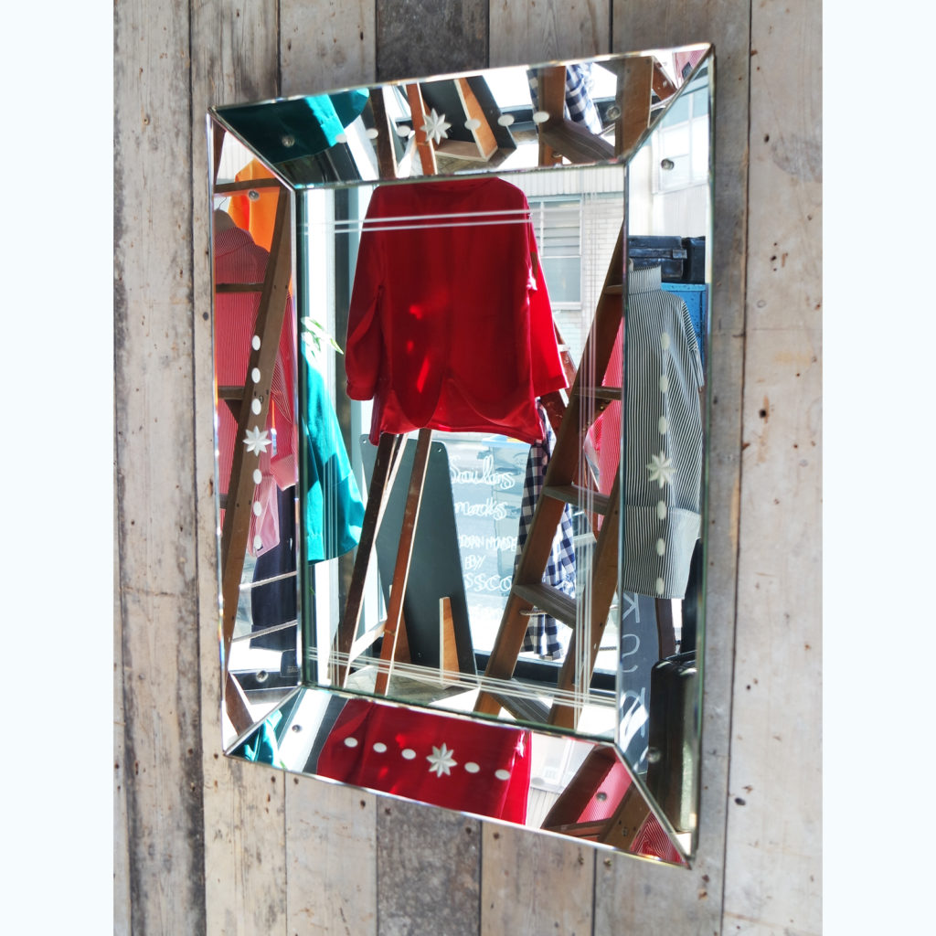 Modernist French mirror,-0