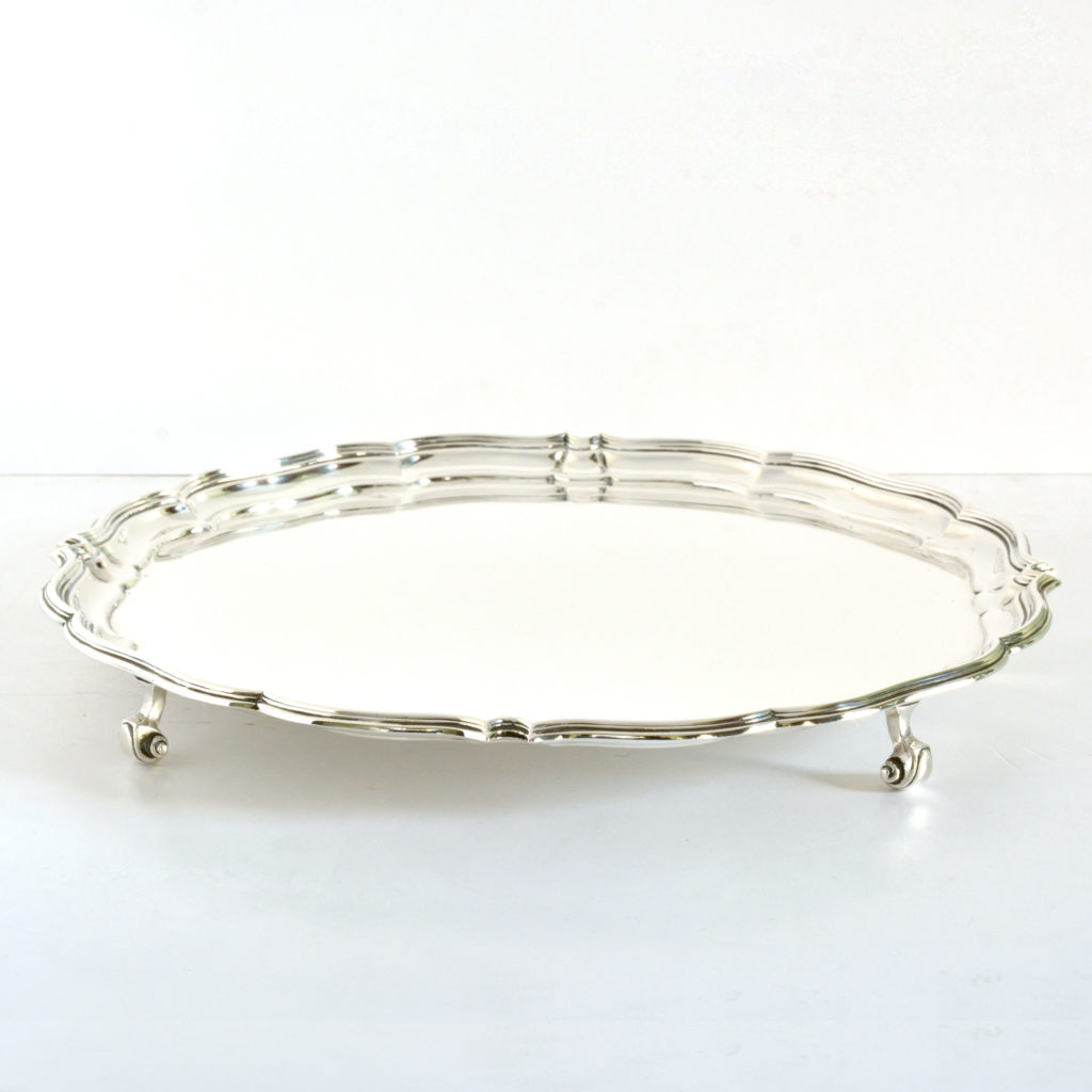 A George V sterling silver salver,-94292