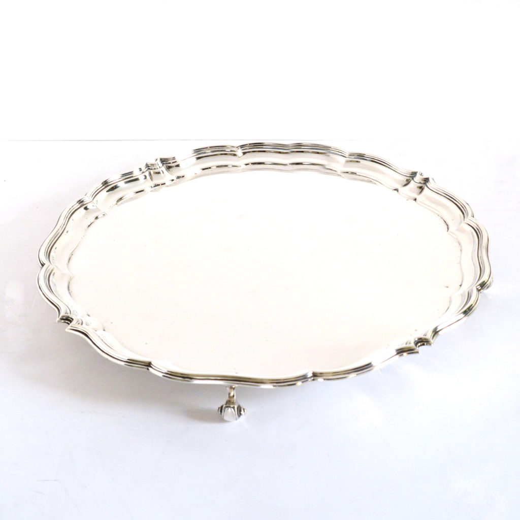 A George V sterling silver salver,-94289