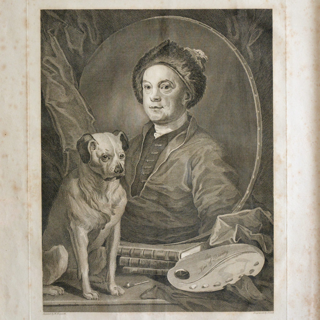 Self portrait with pug, after William Hogarth,-93616