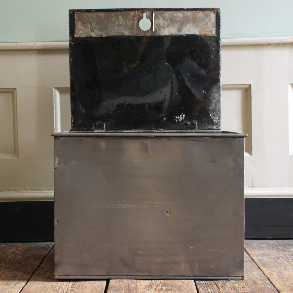 A burnished steel deed box,-94805