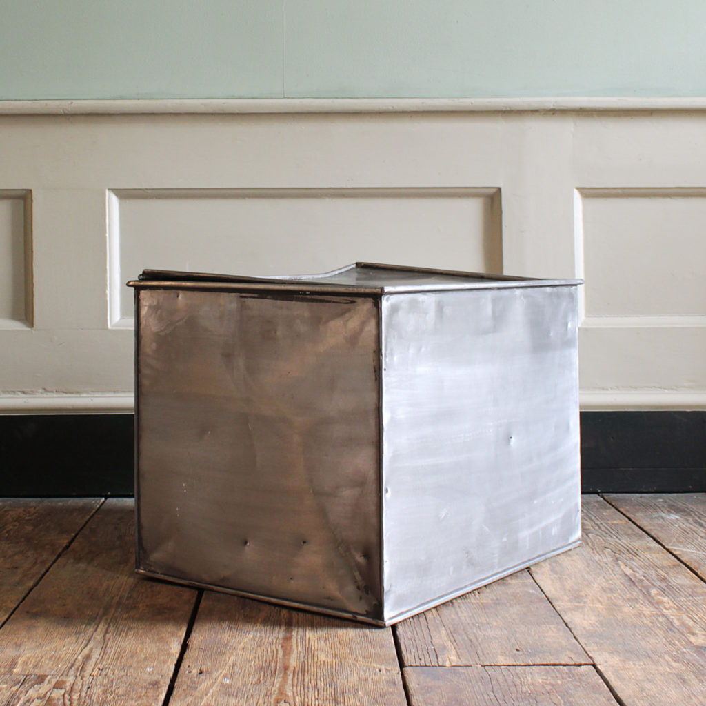 A burnished steel deed box,-94804