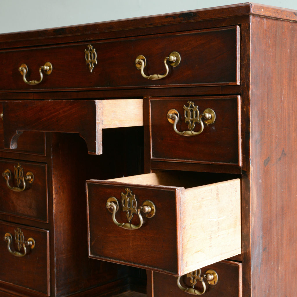 A George II mahogany kneehole desk,-96012