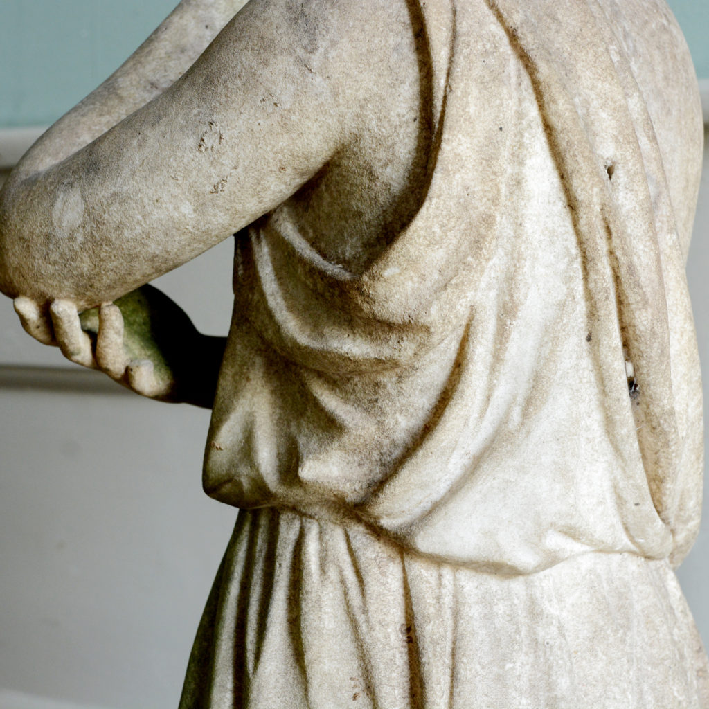 A late nineteenth century carved marble statue of Echo,-96205