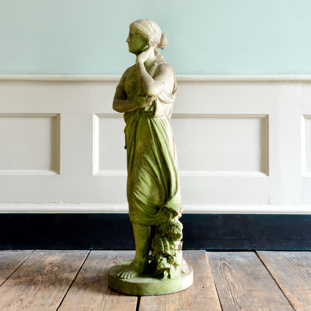 A late nineteenth century carved marble statue of Echo,-96194