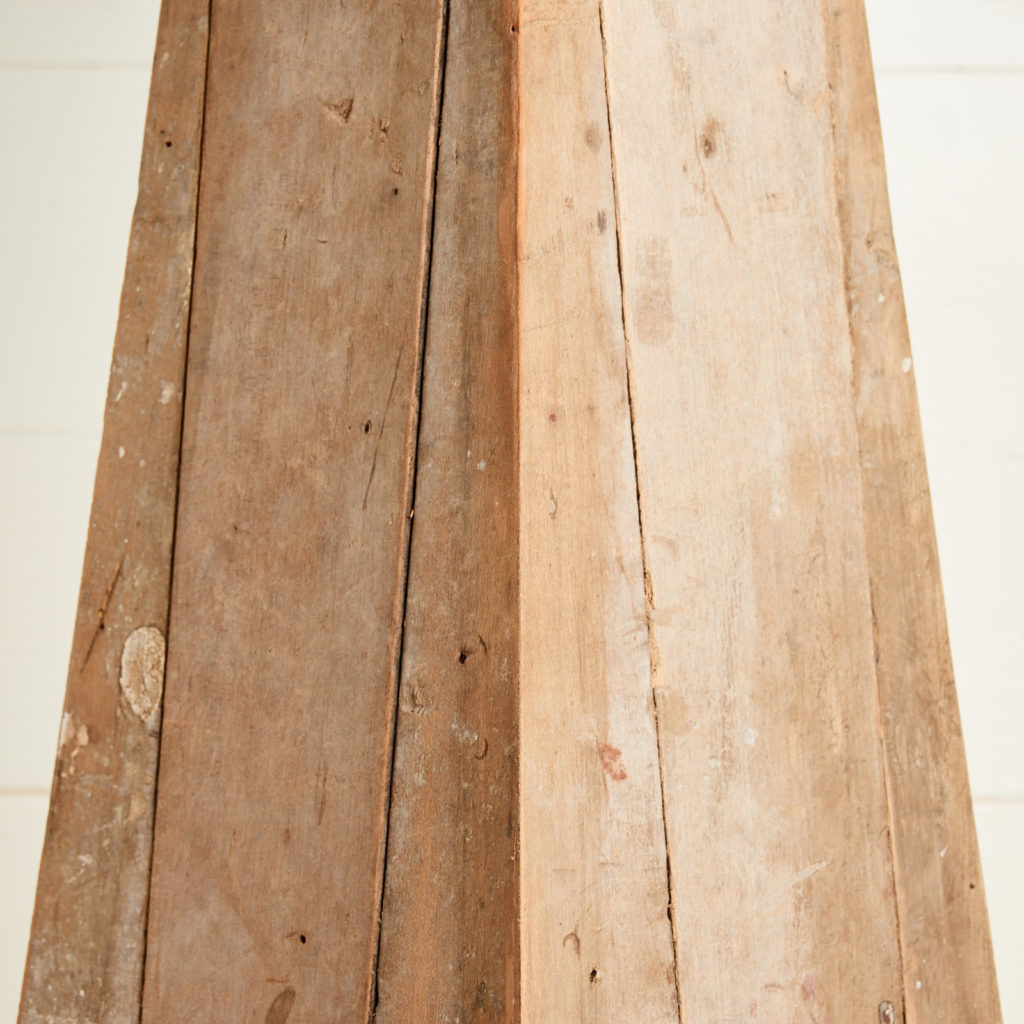 A 'GO' lamp stand with reclaimed maple,-98745