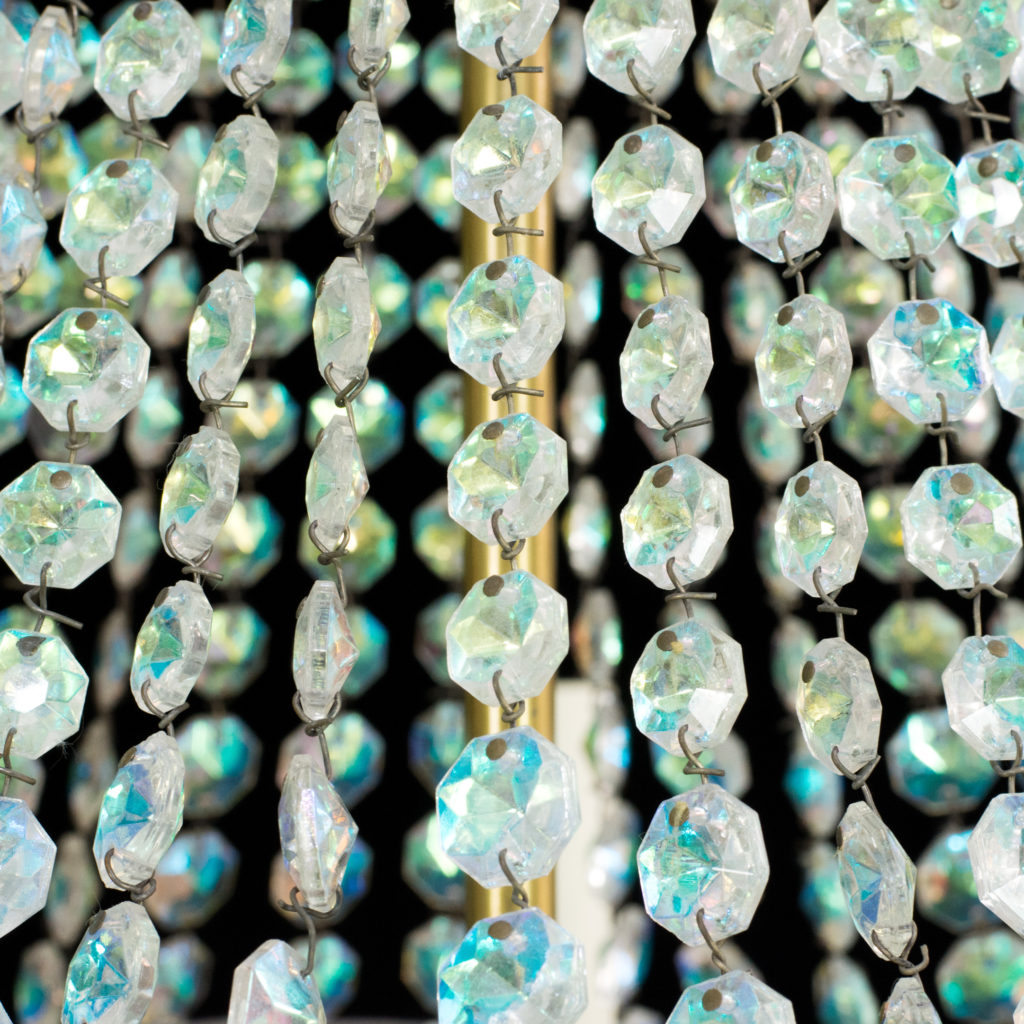 An eight branch iridescent Swarovski crystal chandelier,-99488