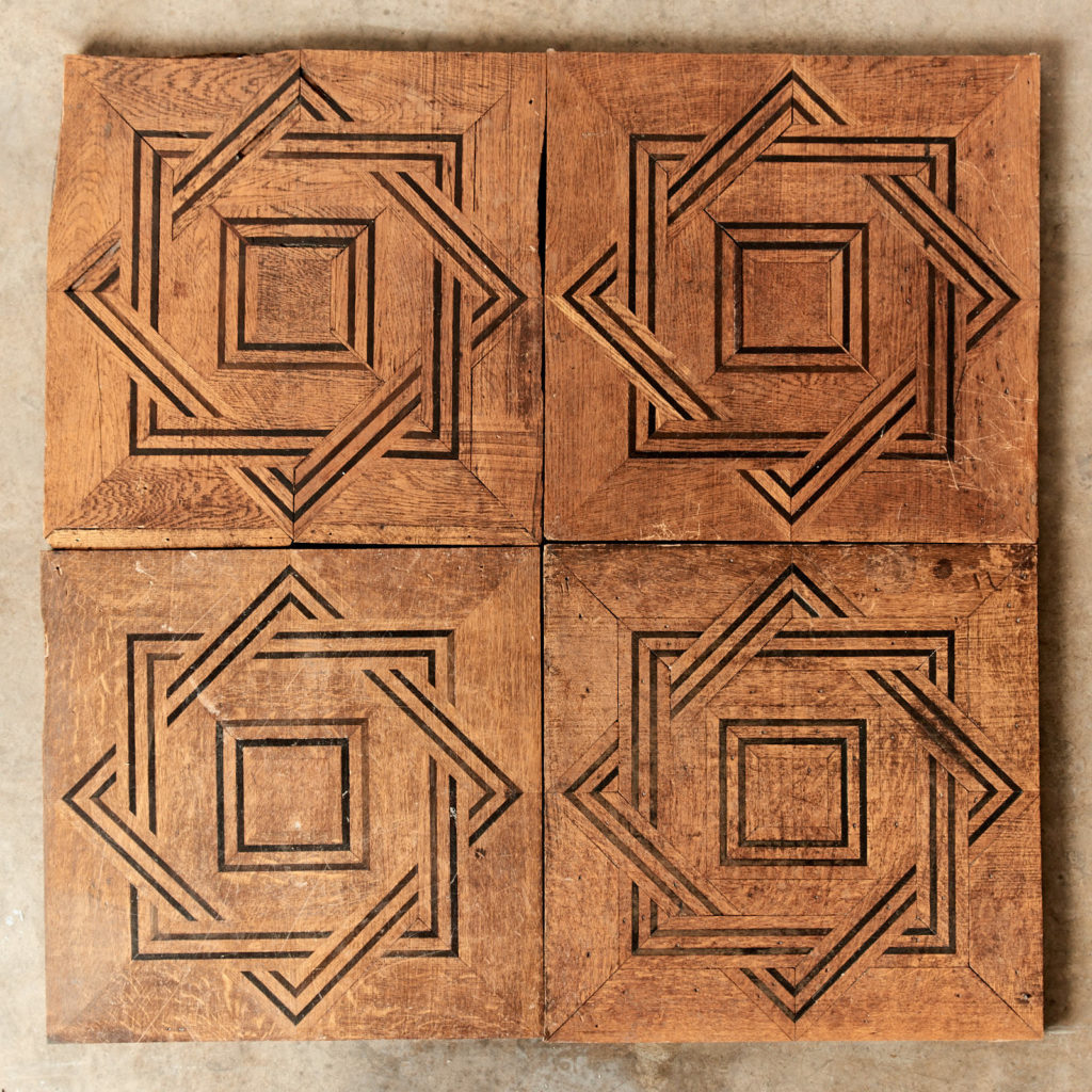 Reclaimed parquetry Panels in Oak and Ebony-0