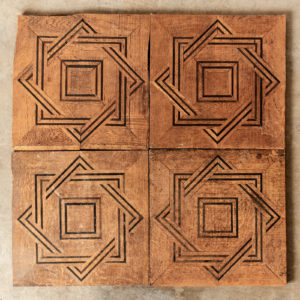 Reclaimed parquetry Panels in Oak and Ebony-0