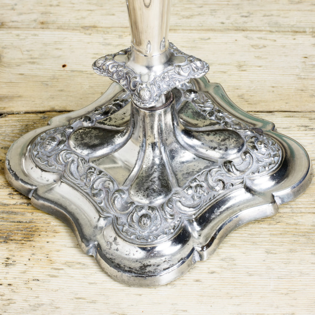 A pair of Victorian Sheffield plate candelabra,-100337