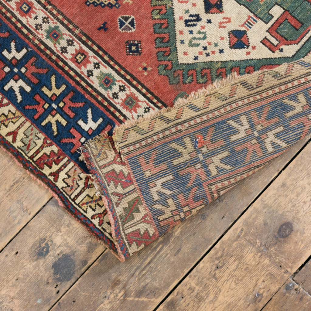 An antique Caucasian Kazak carpet,-100018