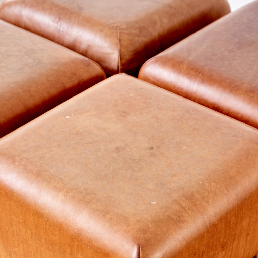 Contemporary oak and tan leather bar stool,-101034