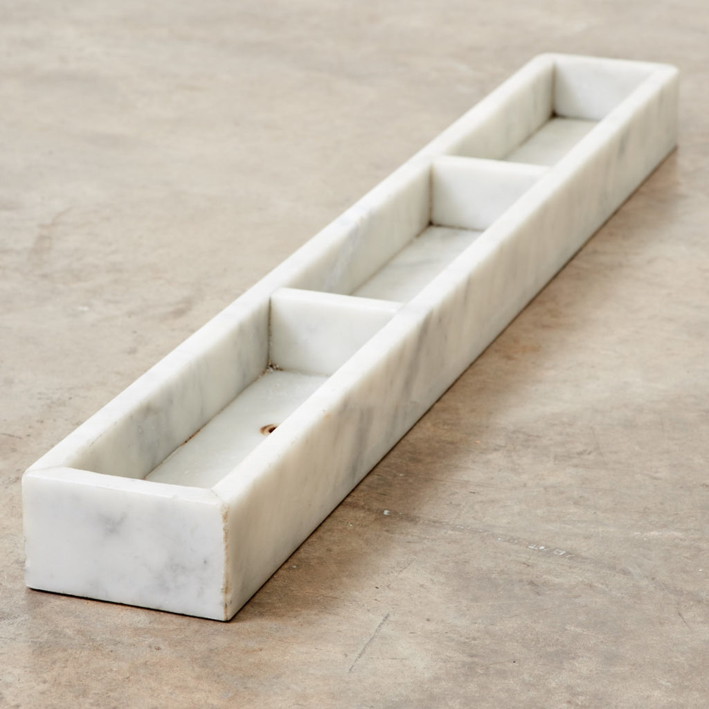 Carrara marble trough,-0