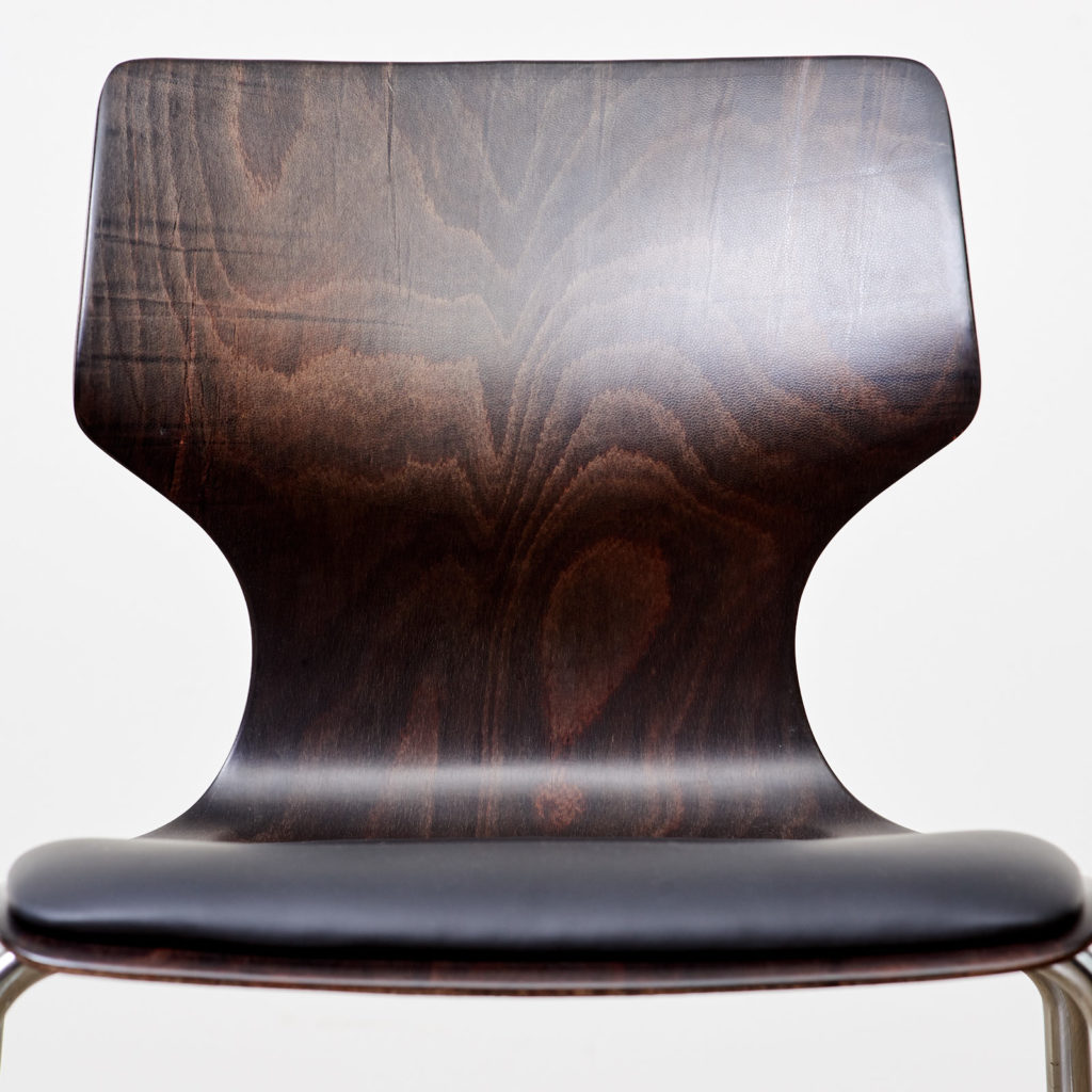 Pagwood and leather dining chair,-101453