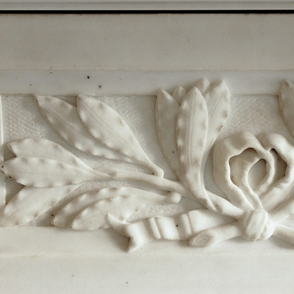 Large late-nineteenth century statuary marble chimneypiece,-102737