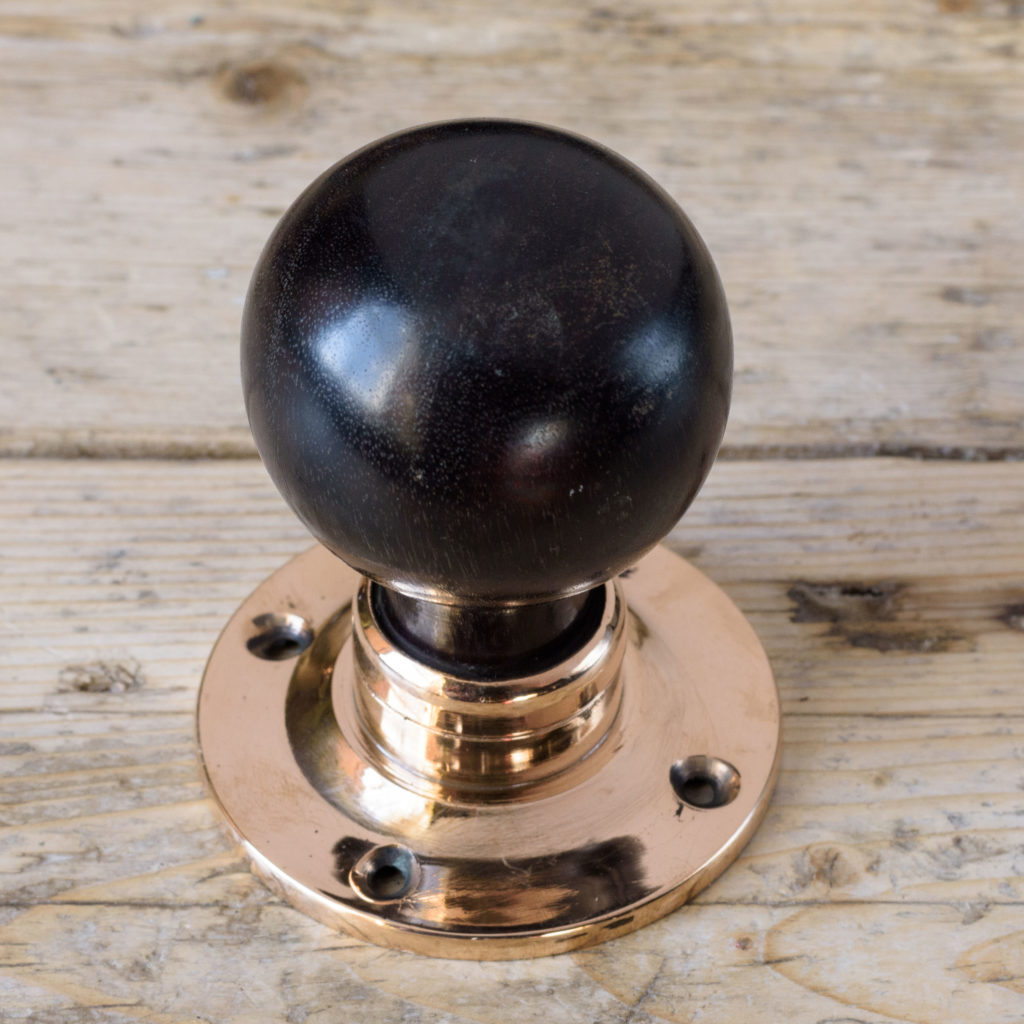 1920s spherical ebony door knobs,-103444