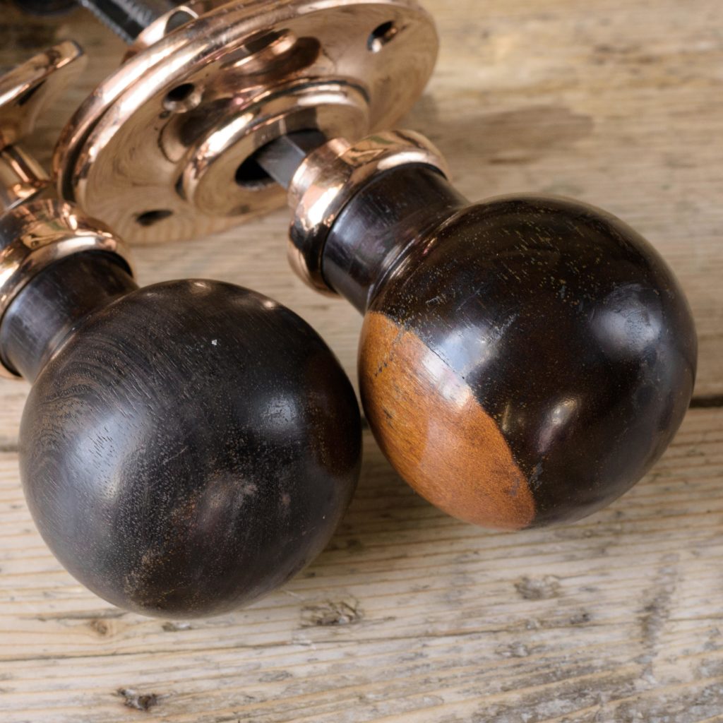 1920s spherical ebony door knobs,-103446