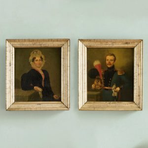 Pair of Belgian portraits,-0