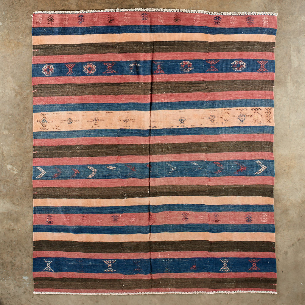 Vegetable dyed kilim rug, -0