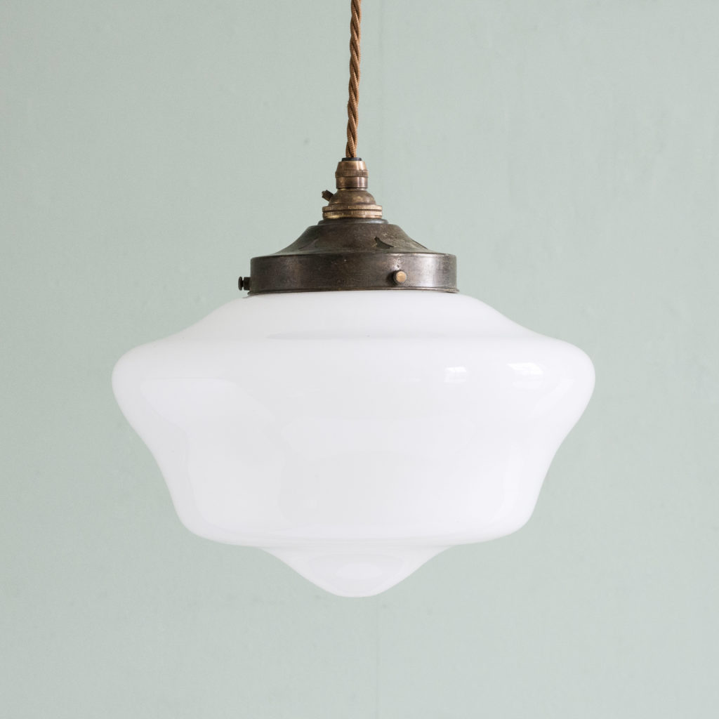 Edwardian opaline pendant light,-0