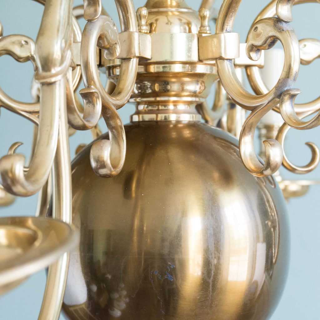 Brass Flemish style chandelier,-103937