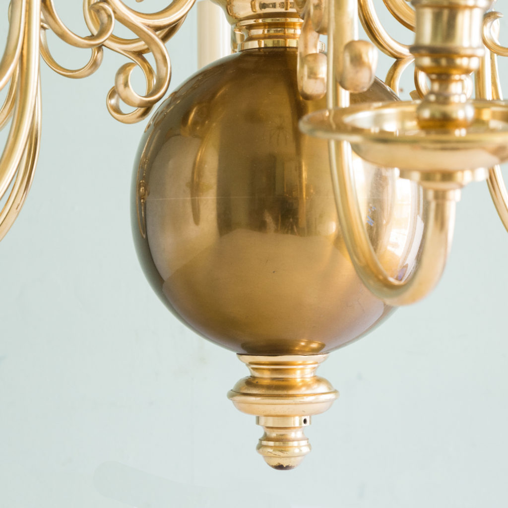 Brass Flemish style chandelier,-103941