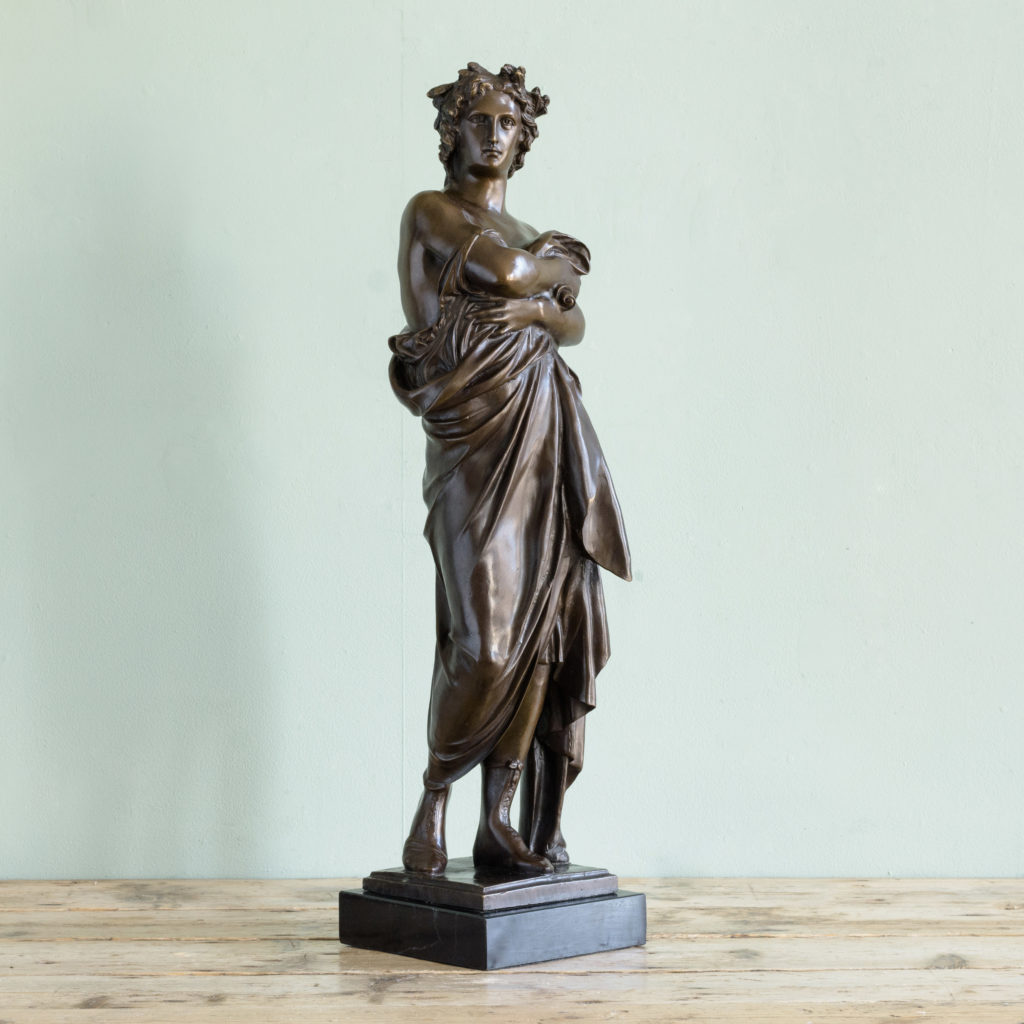 Bronze of Virgil holding a copy of the Aeneid,-103523