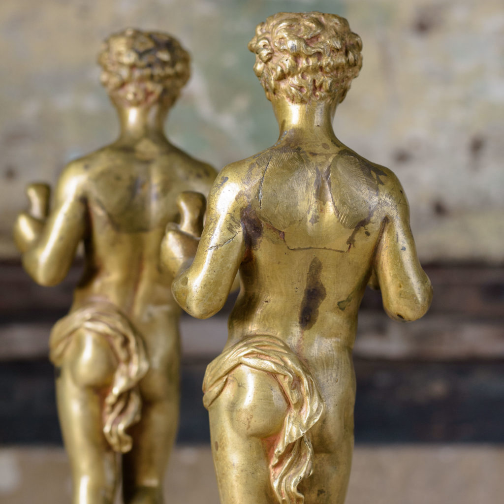 Pair of French gilt-bronze statues of young Hercules,-104031