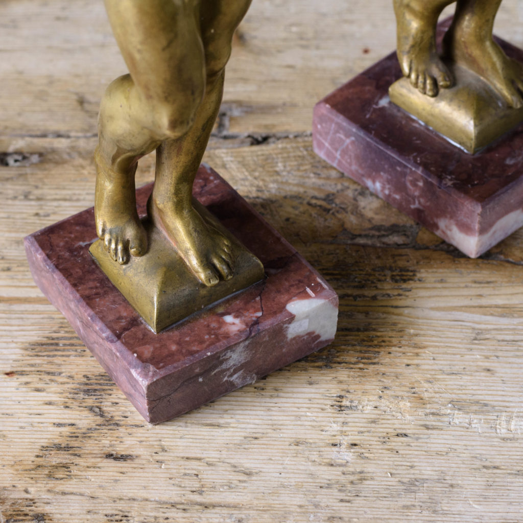 Pair of French gilt-bronze statues of young Hercules,-104027