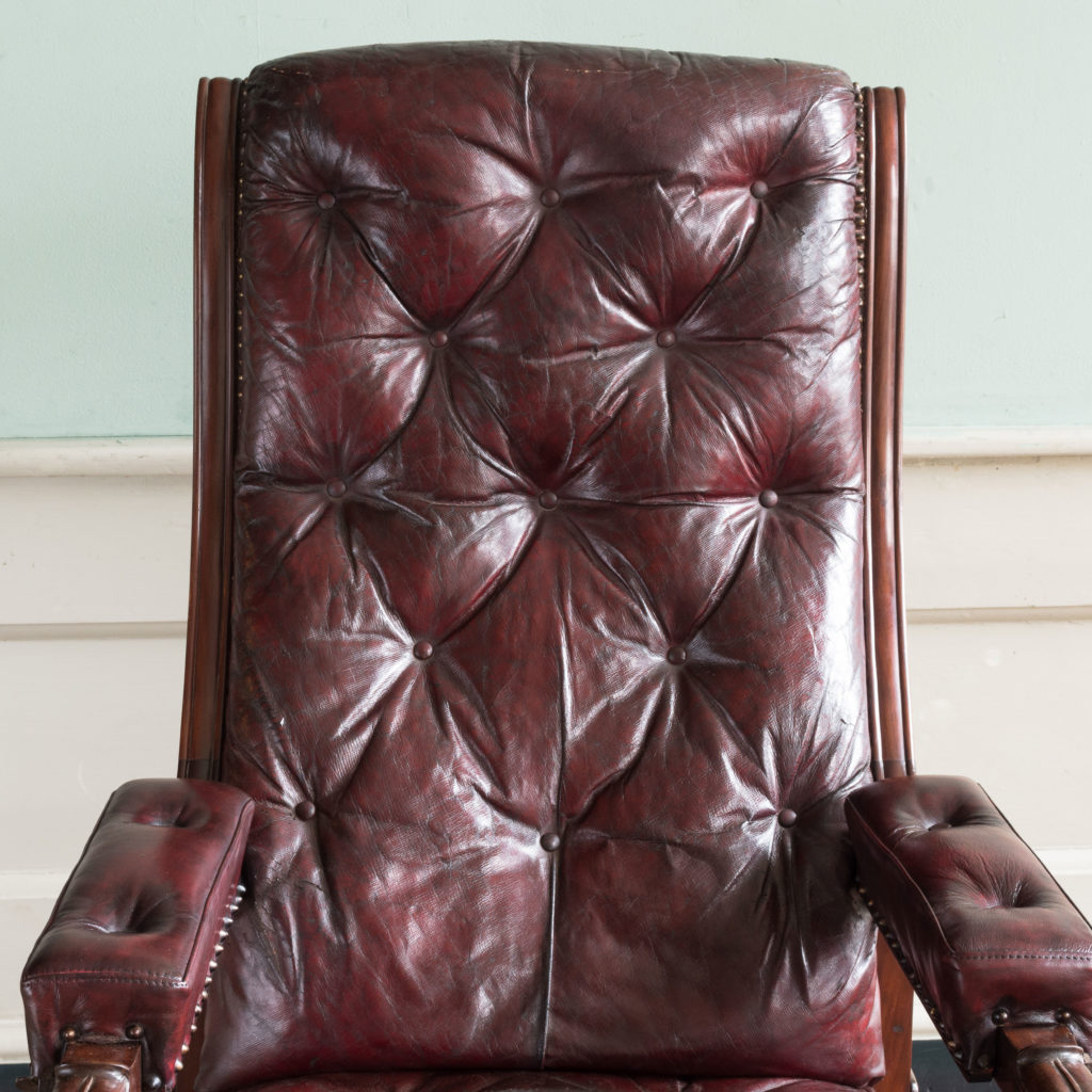 William IV mahogany reclining reading chair,-103524