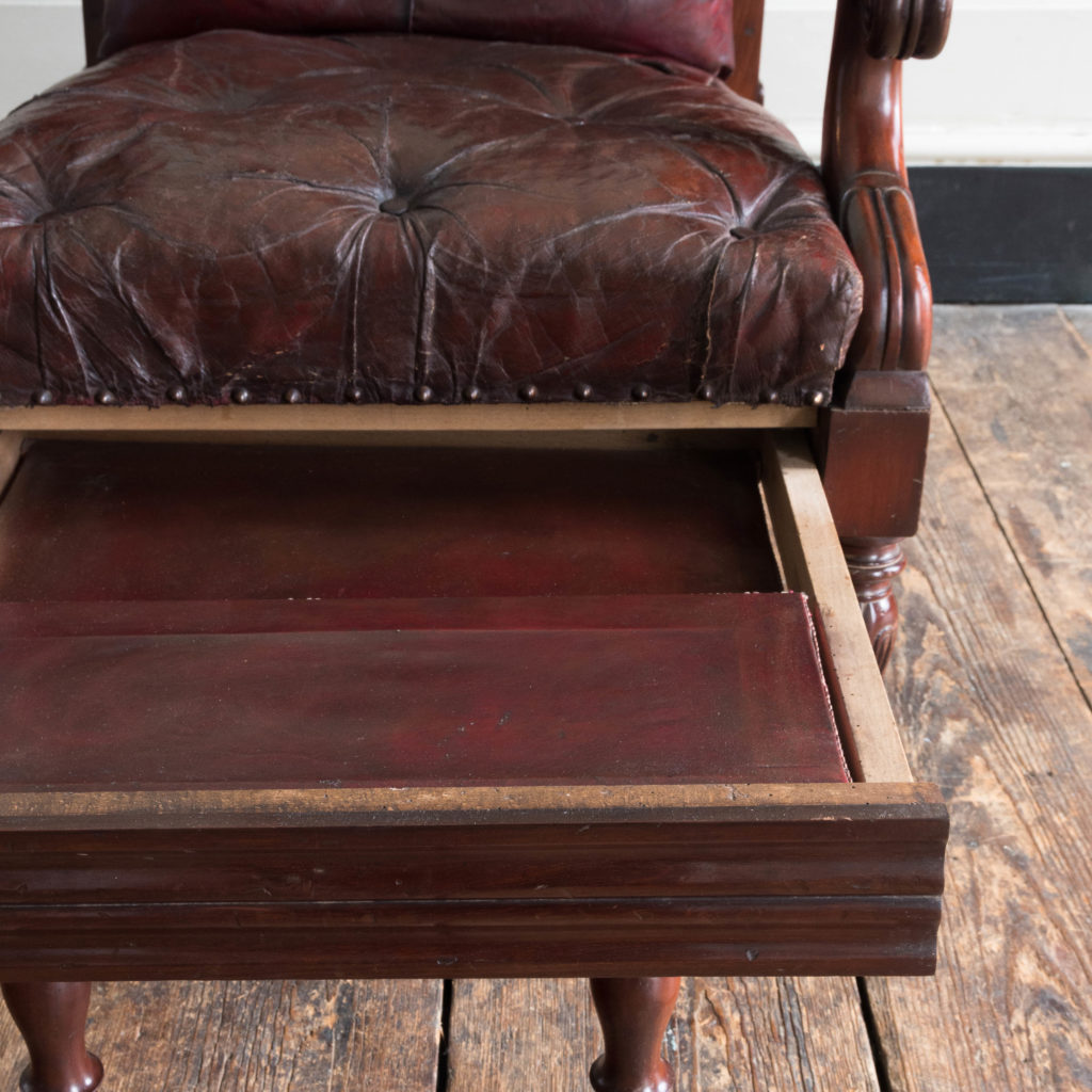 William IV mahogany reclining reading chair,-103537