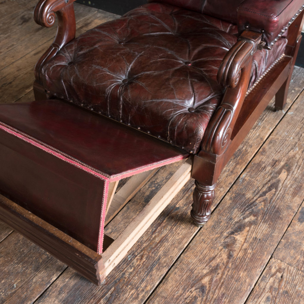 William IV mahogany reclining reading chair,-103531