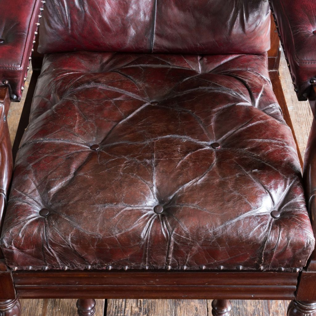 William IV mahogany reclining reading chair,-103530