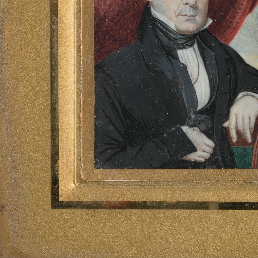 Portrait miniature of a gentleman,-104321