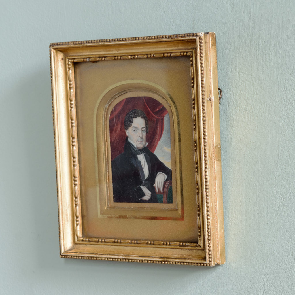 Portrait miniature of a gentleman,-104318