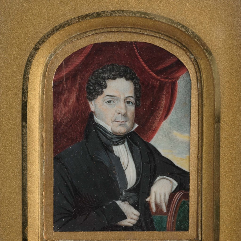 Portrait miniature of a gentleman,-104320