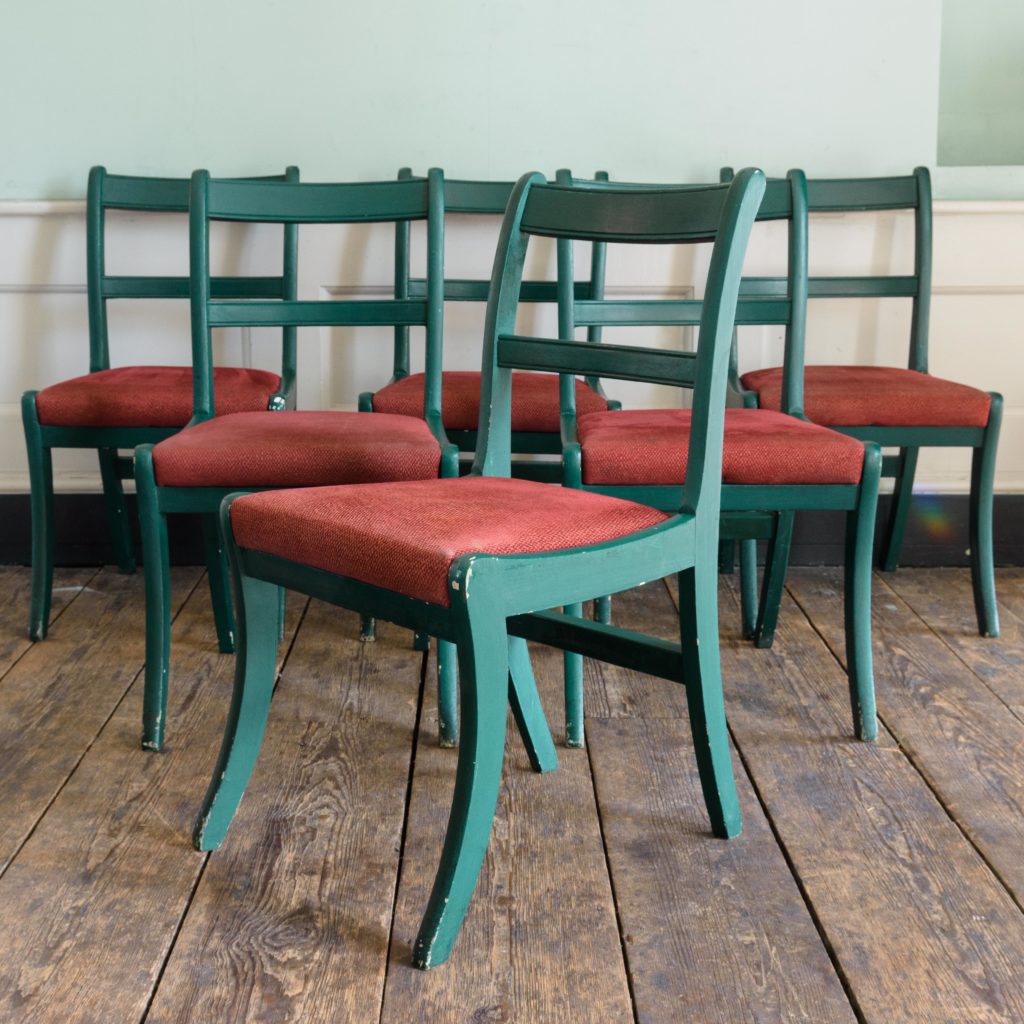 Green’s of St James Regency style dining chairs,-0