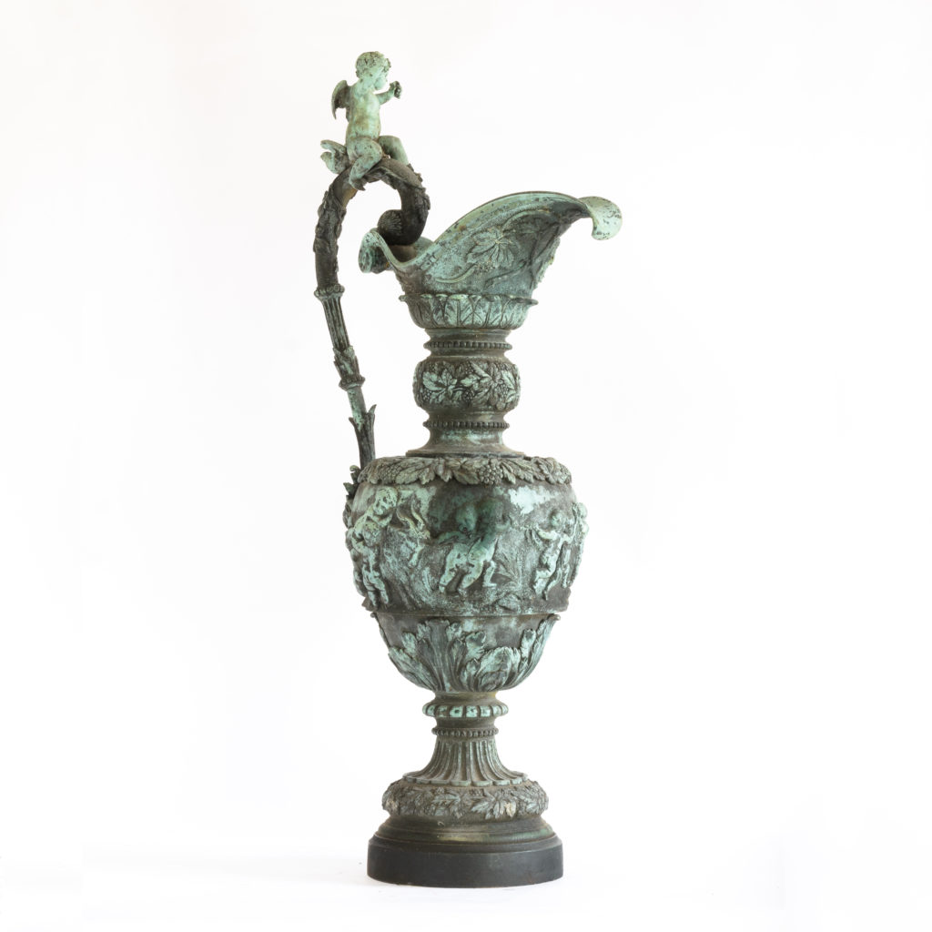 French mid-nineteenth century bronze ewer,-106168
